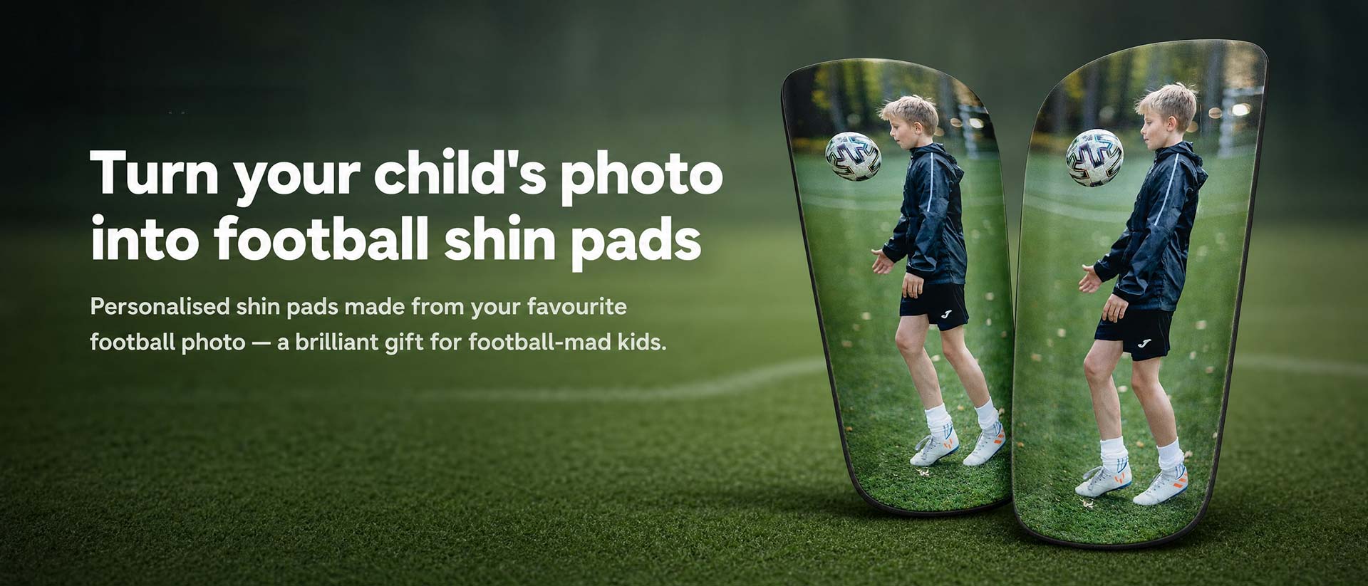 Personalised football shin pads